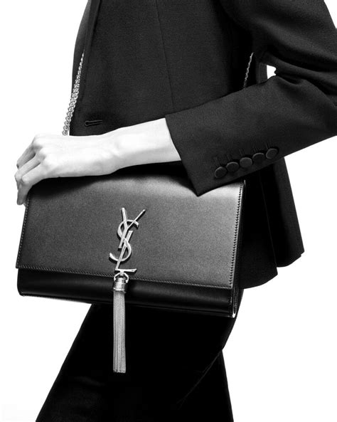 ysl kate medium with tassel in smooth leather|SAINT LAURENT Smooth Calfskin Medium Classic Monogram .